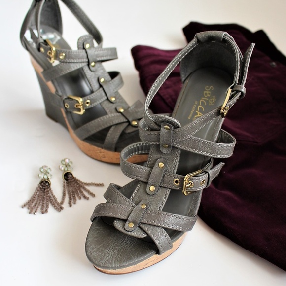 Sbicca Shoes - Sbicca Buckle Platform Wedge